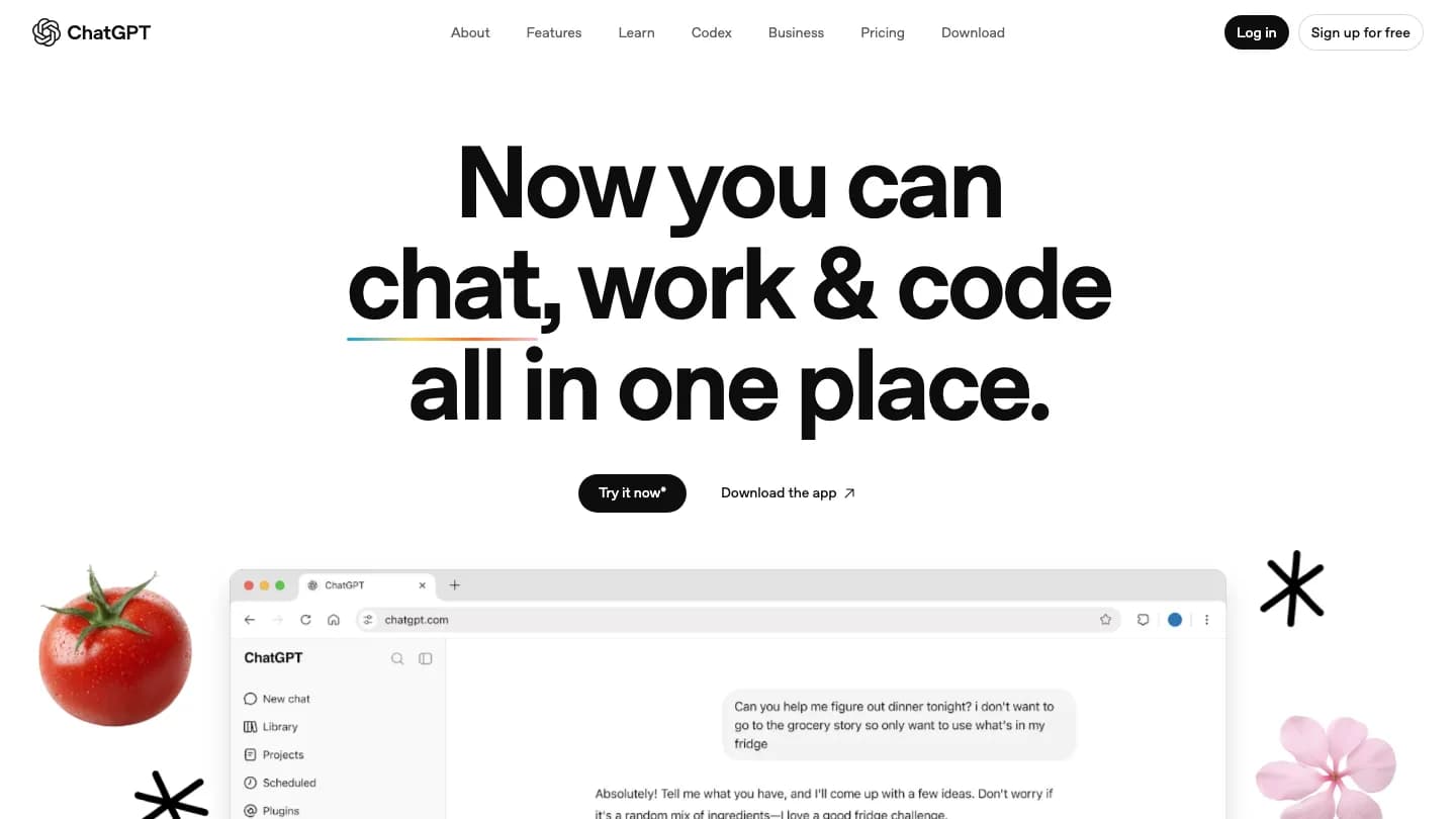 ChatGPT product preview