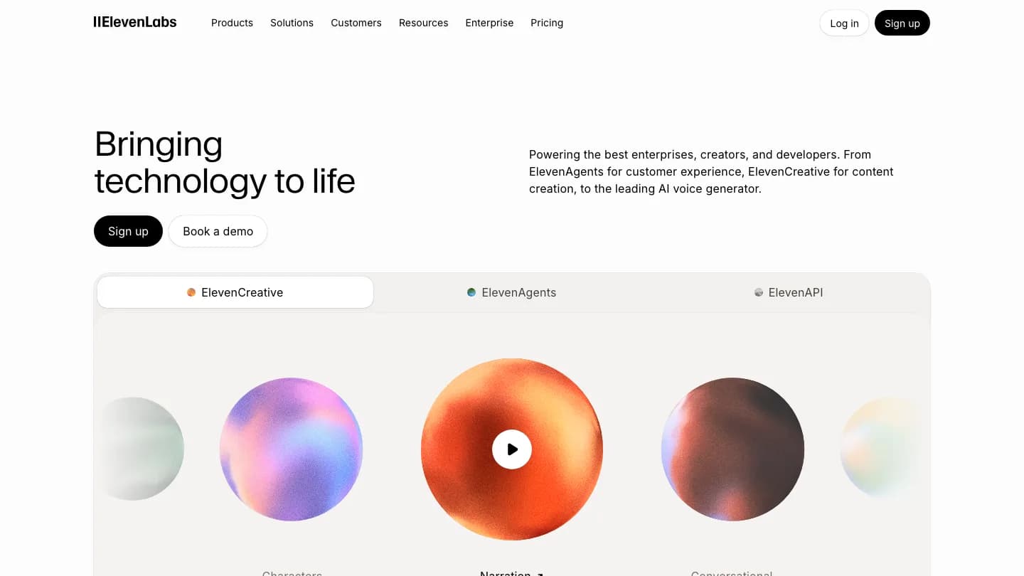 ElevenLabs product preview