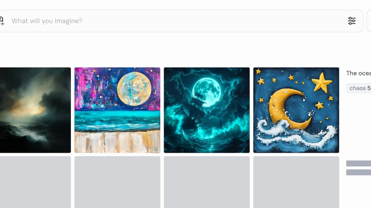 Midjourney product preview