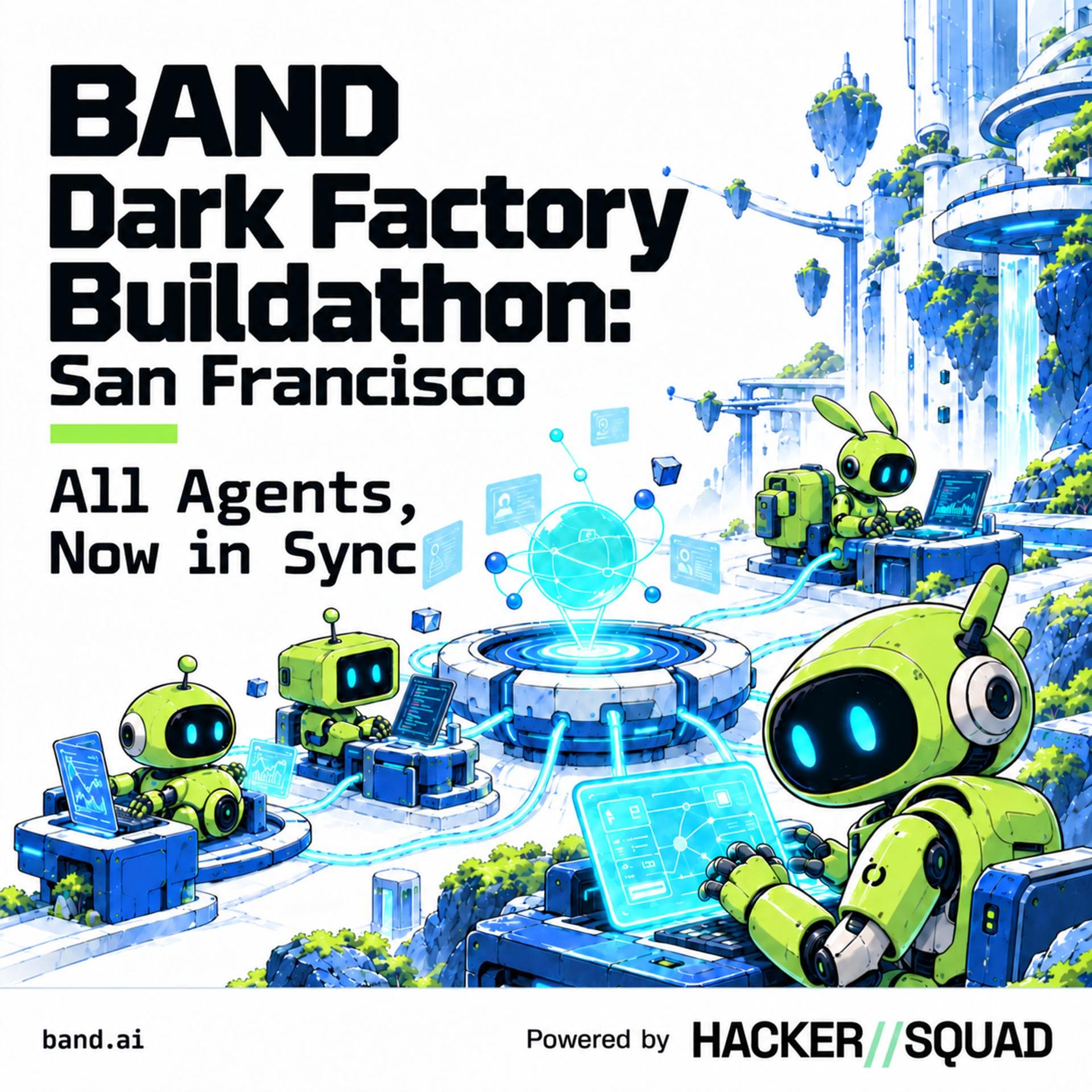 BAND Dark Factory Buildathon event artwork