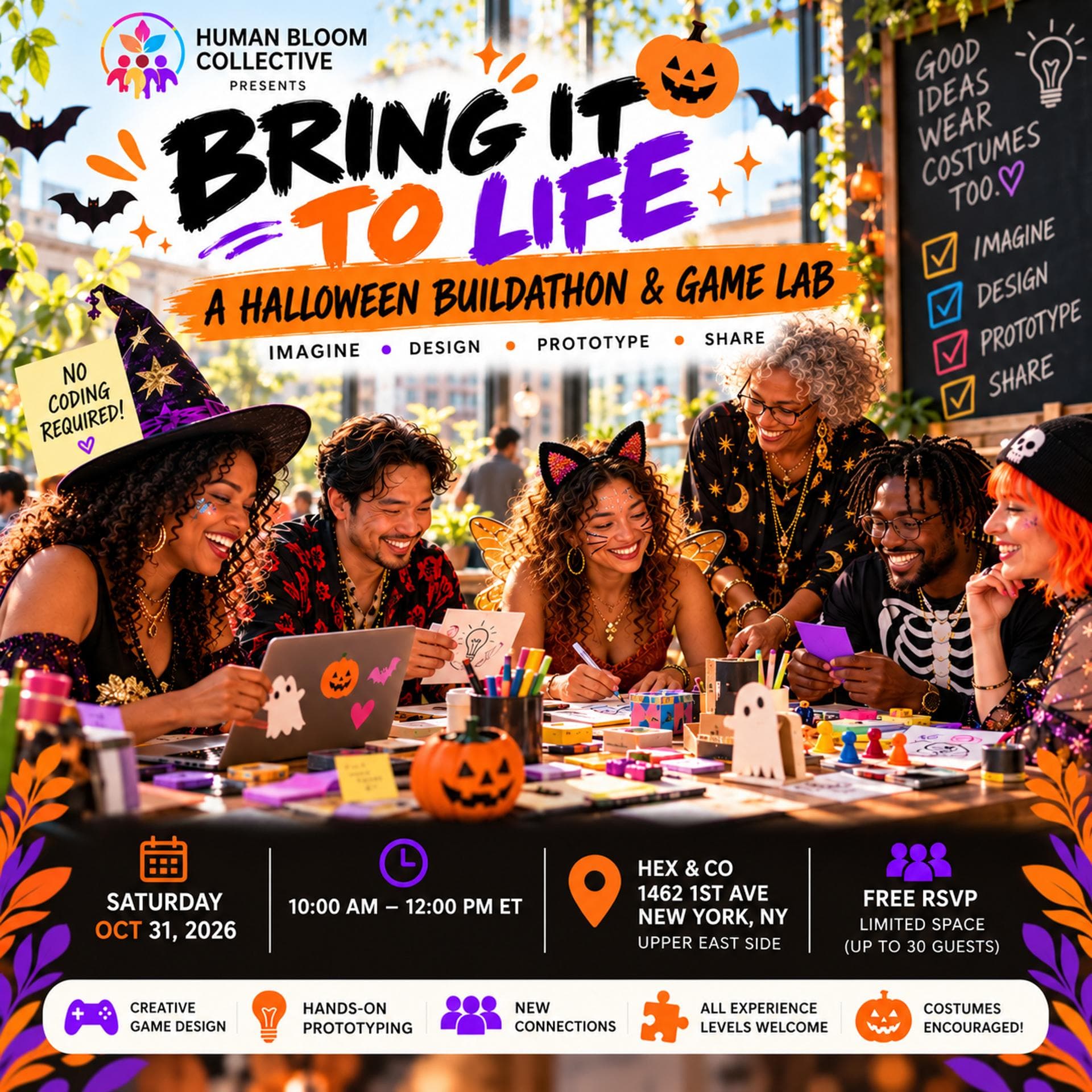 Halloween Buildathon, Game Lab & Party event artwork