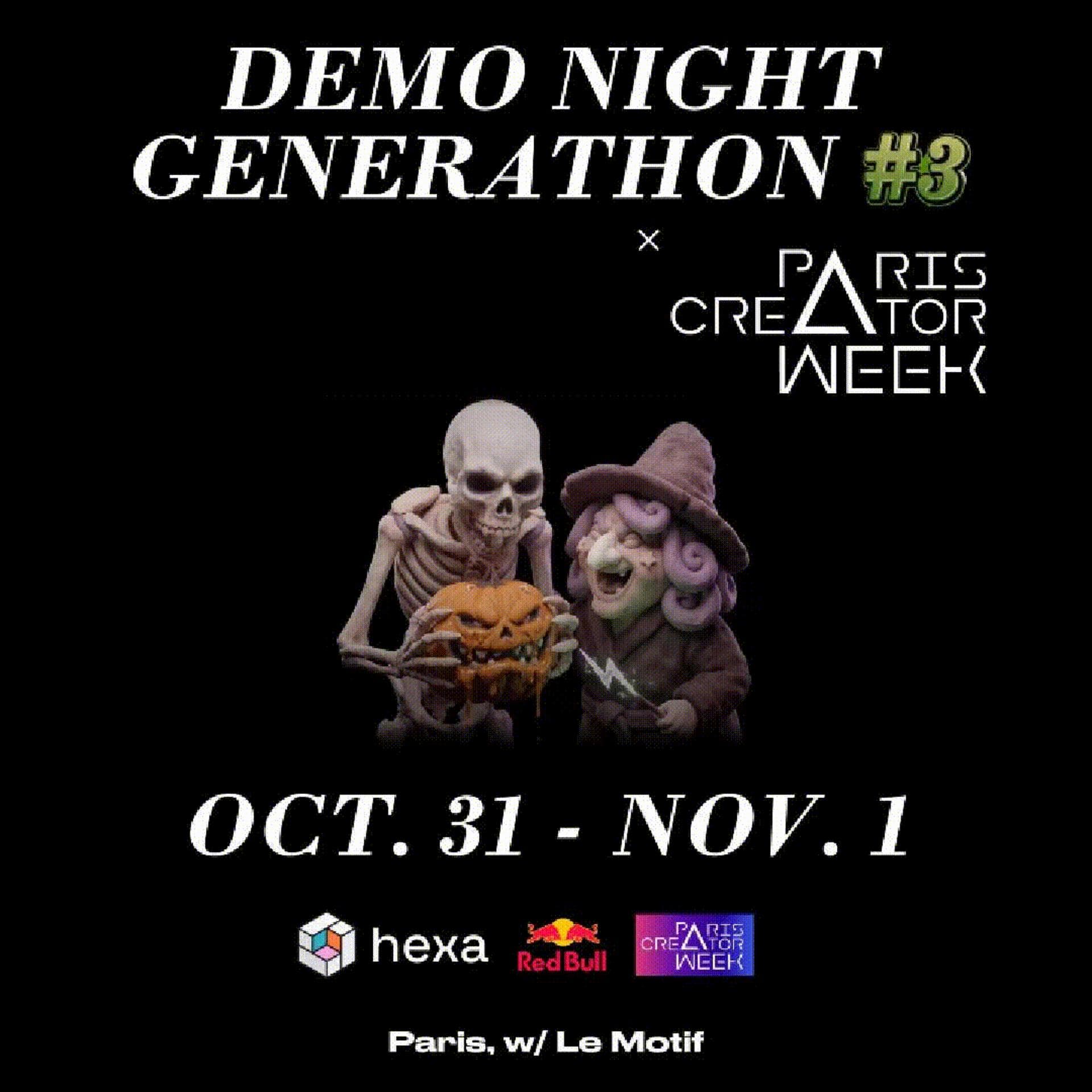 Horror Demo Night - Generathon #3 × Paris Creator Week event artwork