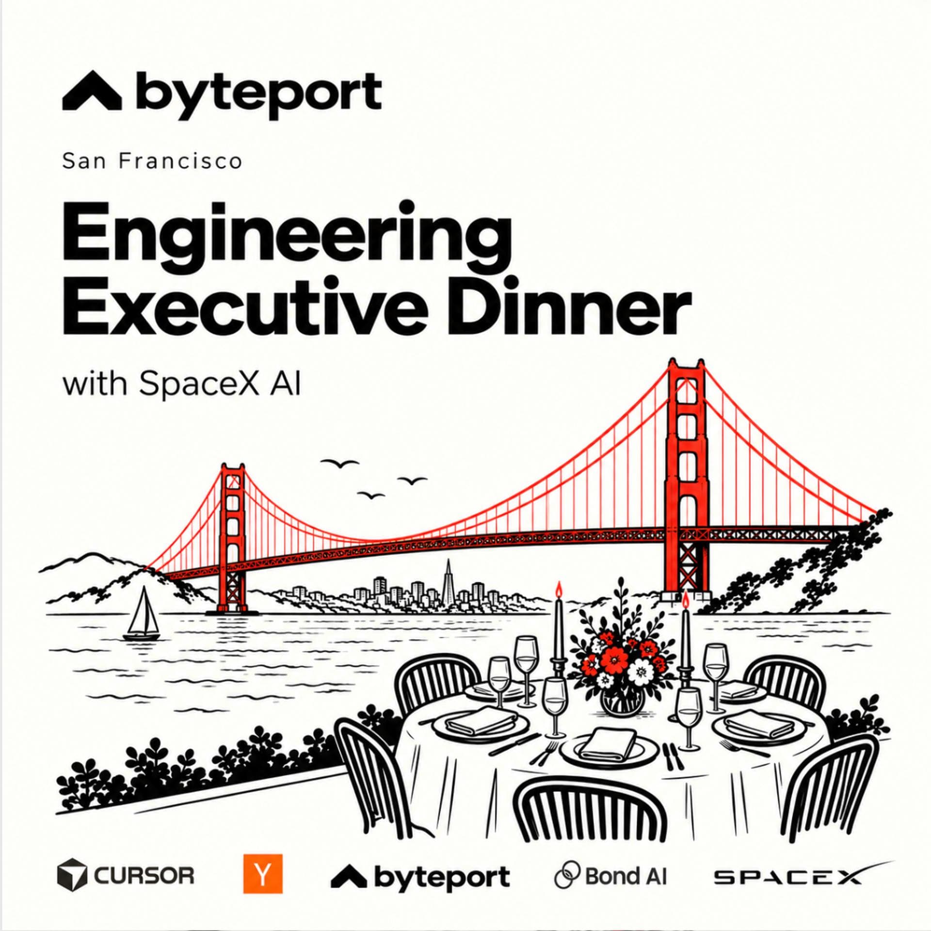 SpaceX AI x Byteport Executive Dinner event artwork