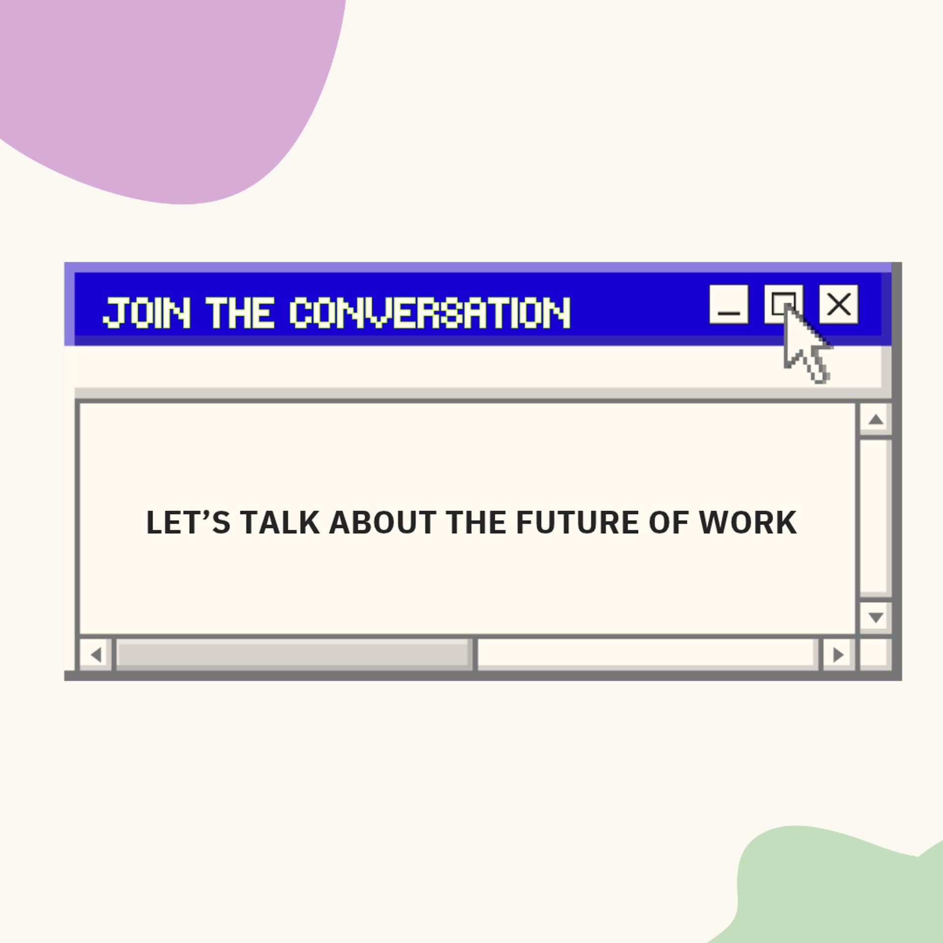 A Human Conversation about the Future of Work event artwork