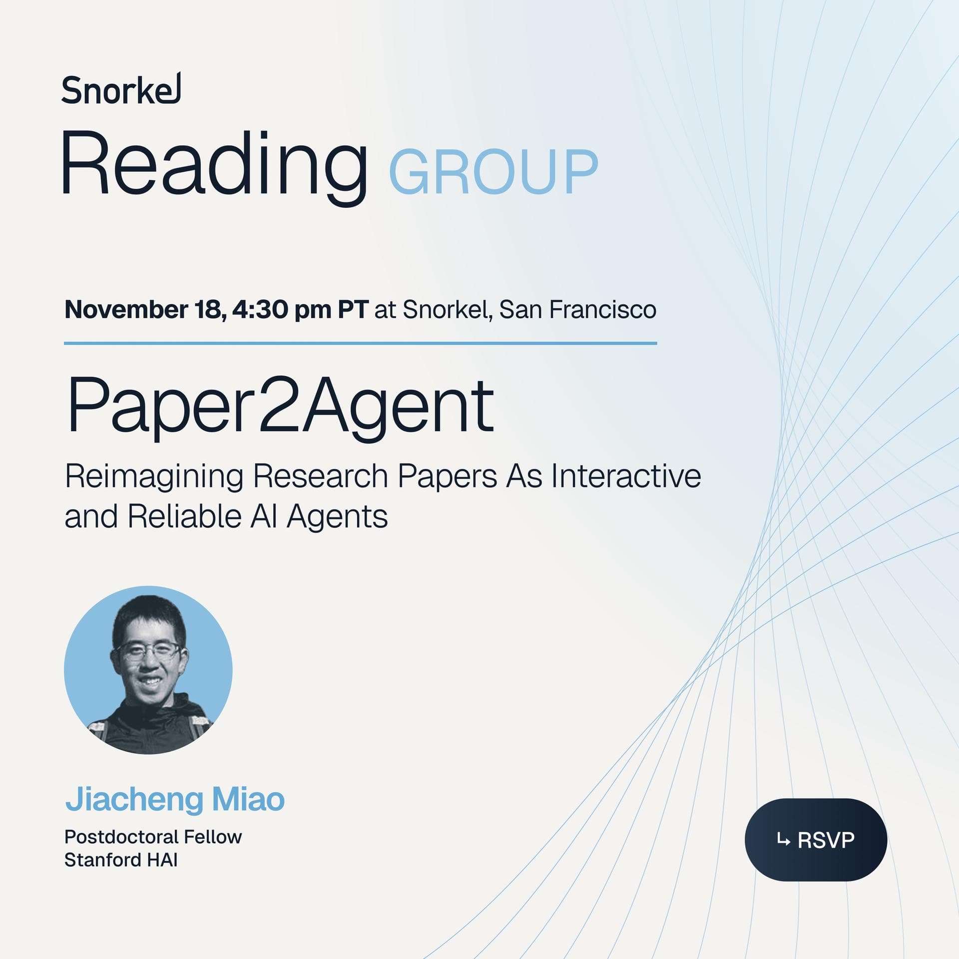 Reading Group (+๐): Reimagining Research Papers As Interactive and Reliable AI Agents event artwork