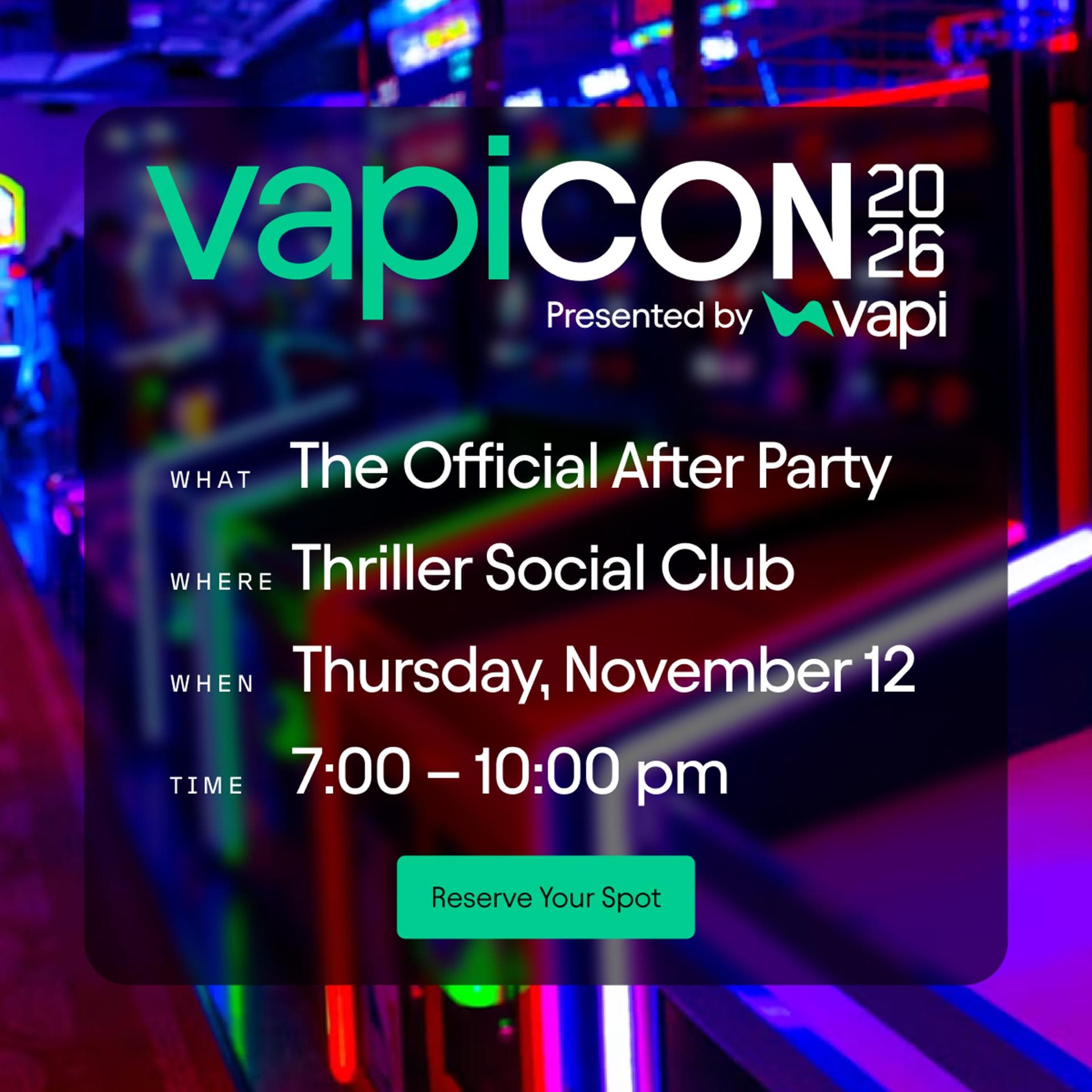 VapiCon 2026 After Party event artwork