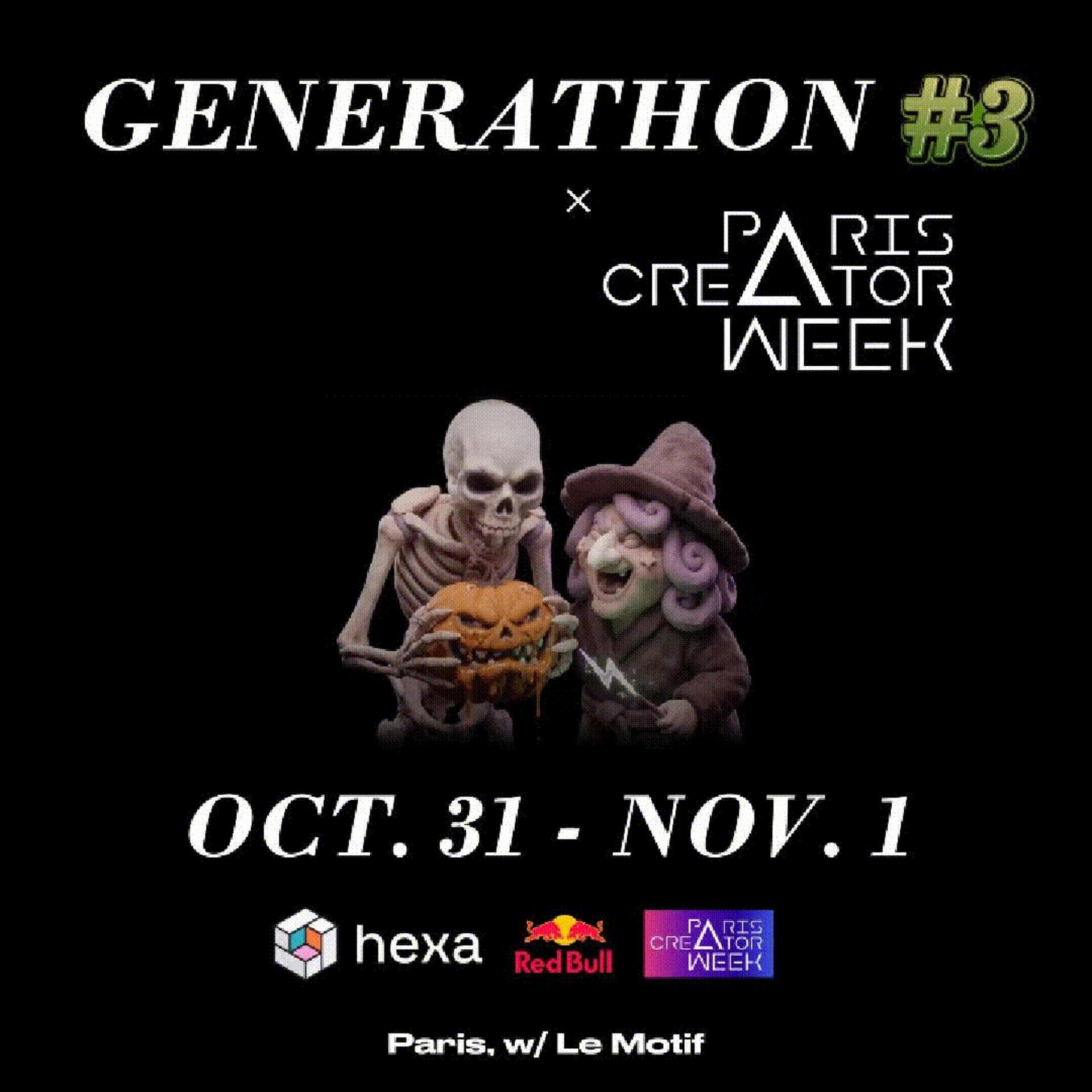 Generathon #3 × Paris Creator Week event artwork