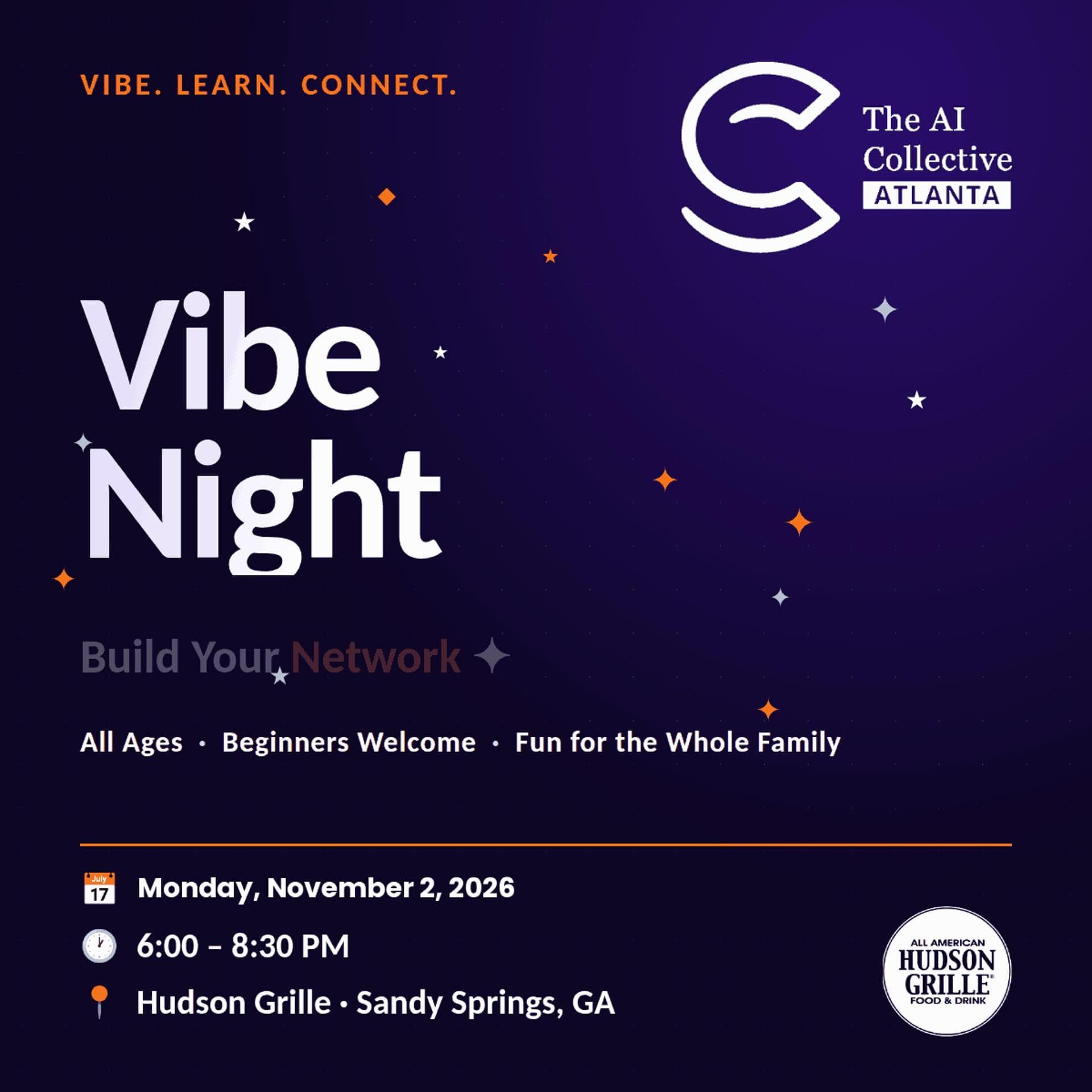 Vibe Night in Sandy Springs (w/ The AI Collective) event artwork