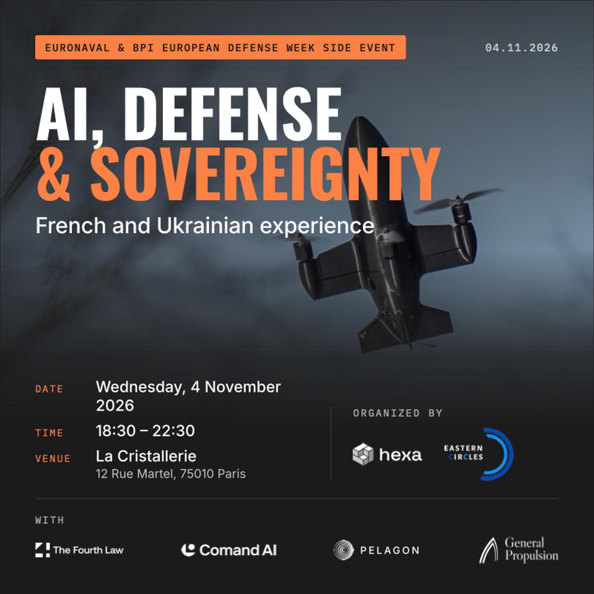 AI, Defense & Sovereignty - French and Ukraine Experience event artwork
