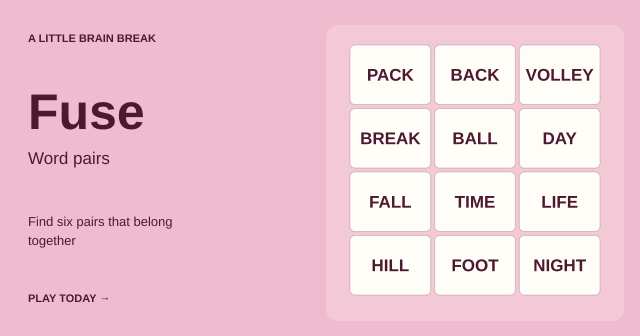 Fuse: starting puzzle board