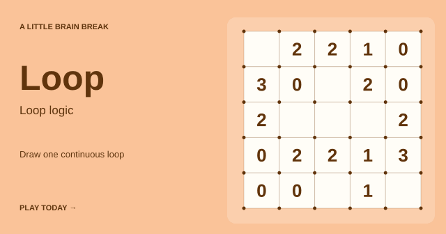 Loop: starting puzzle board