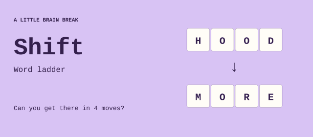 Shift: starting puzzle board