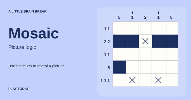 Mosaic: starting puzzle board