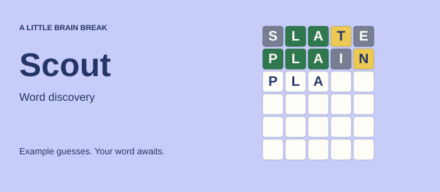 Scout: starting puzzle board