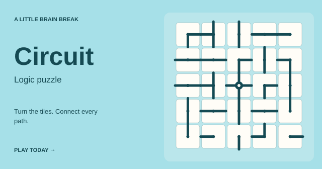 Circuit: starting puzzle board