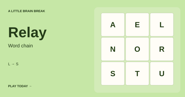 Relay: starting puzzle board