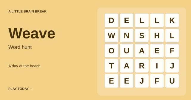 Weave: starting puzzle board