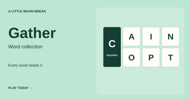 Gather: starting puzzle board