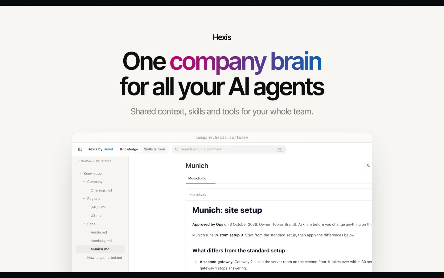Hexis Cloud product preview
