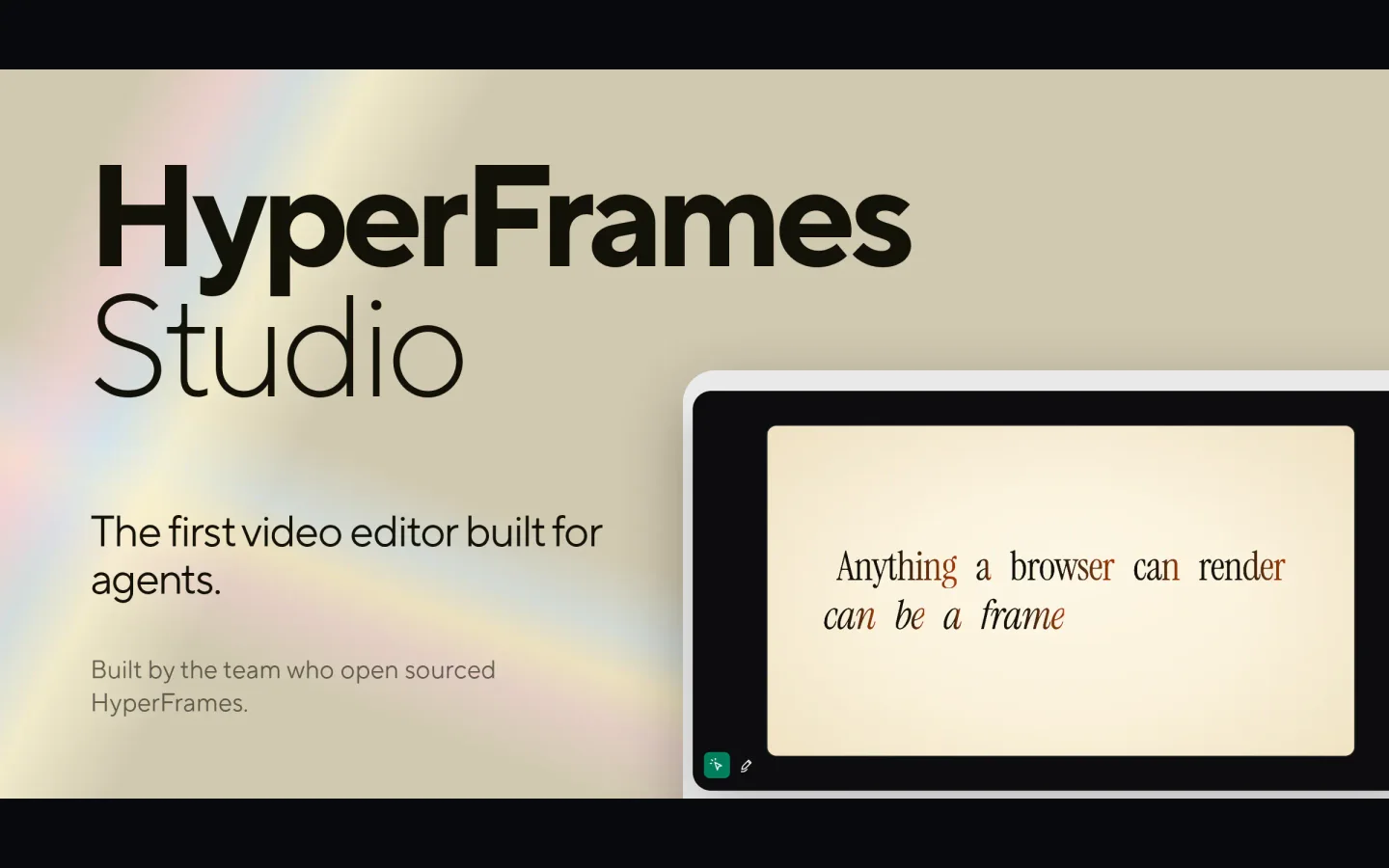 HyperFrames Studio (Desktop) product preview