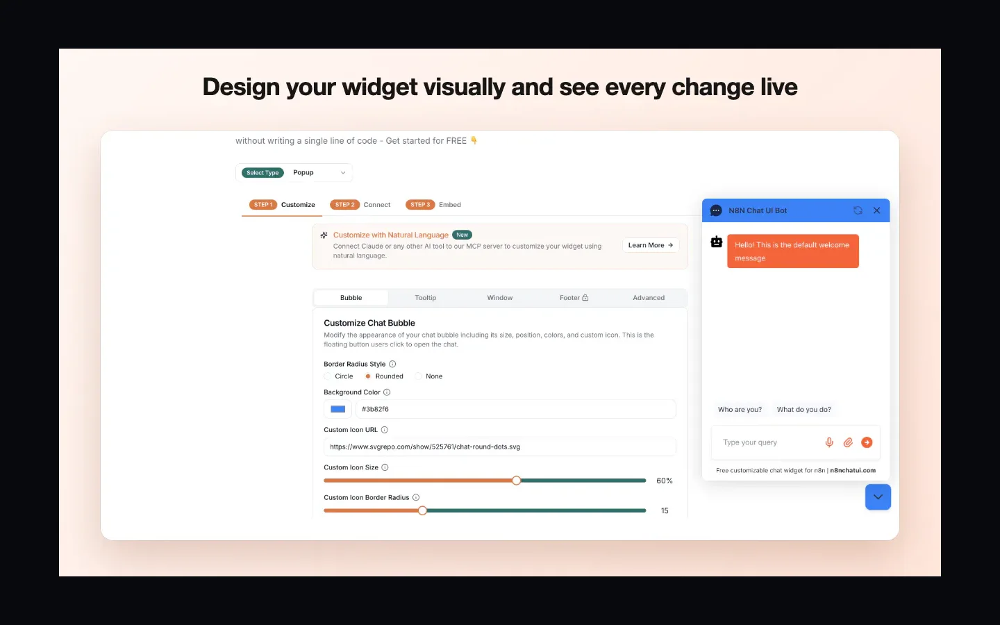 N8N Chat UI product preview