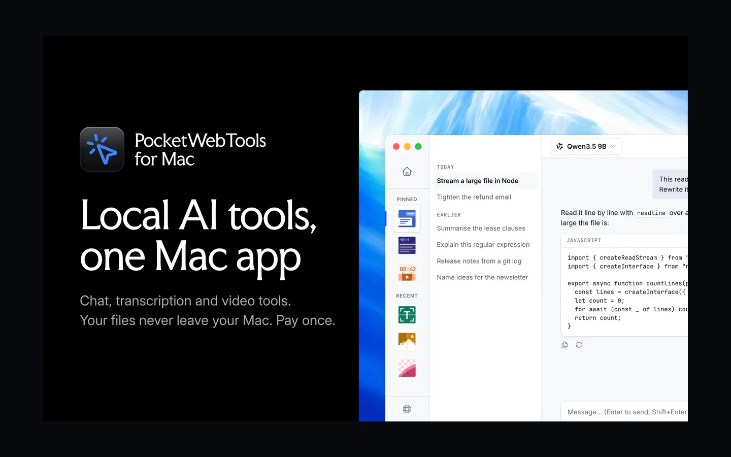 PocketWebTools for Mac product preview