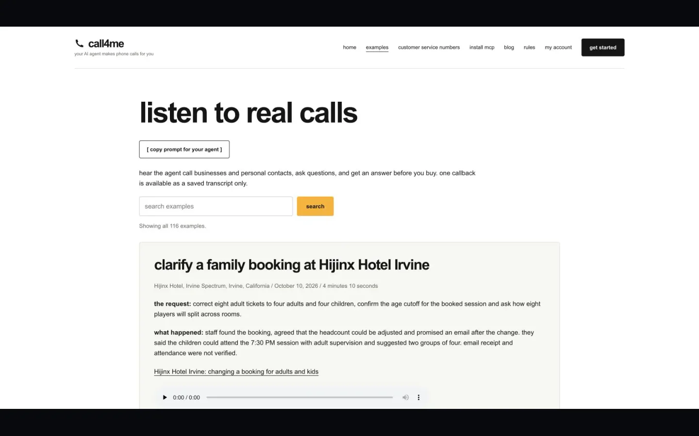 call4me product preview
