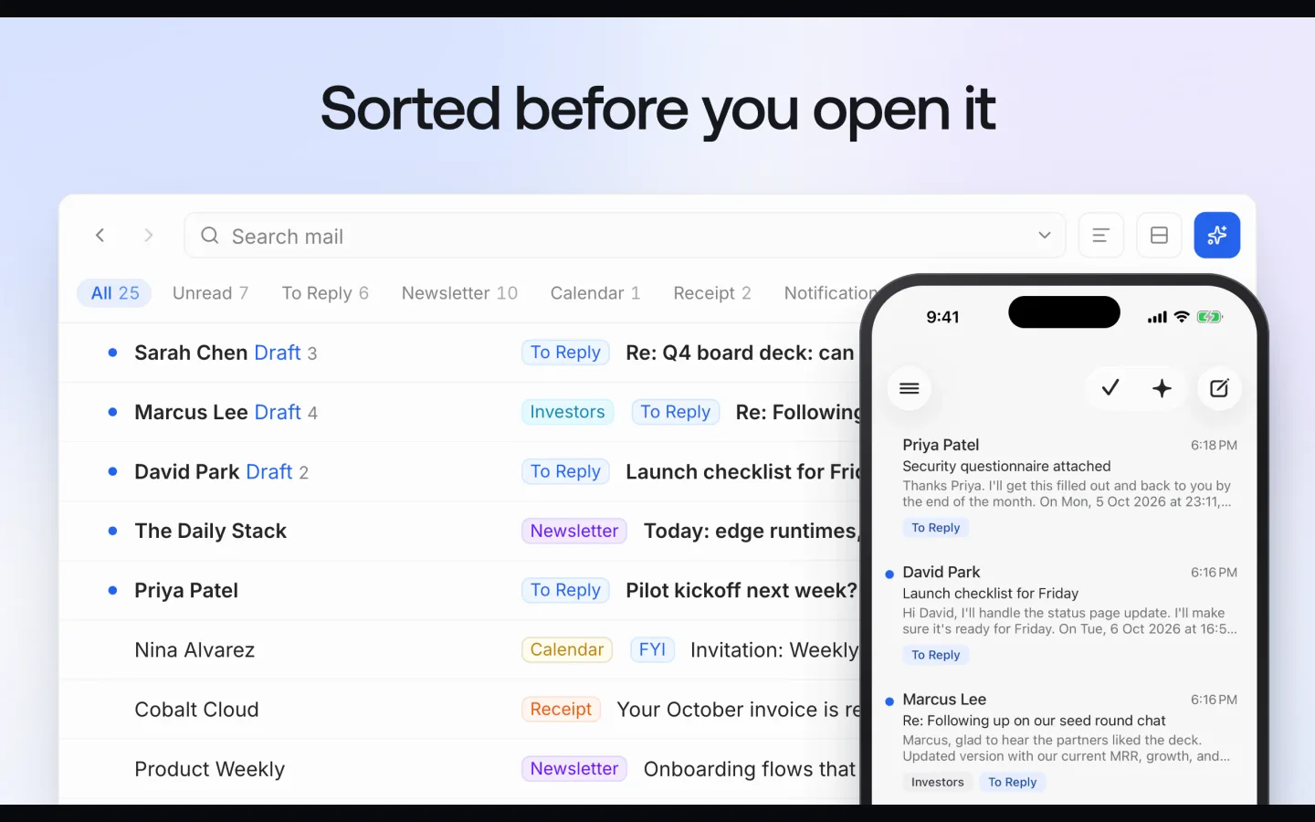 Inbox Zero product preview