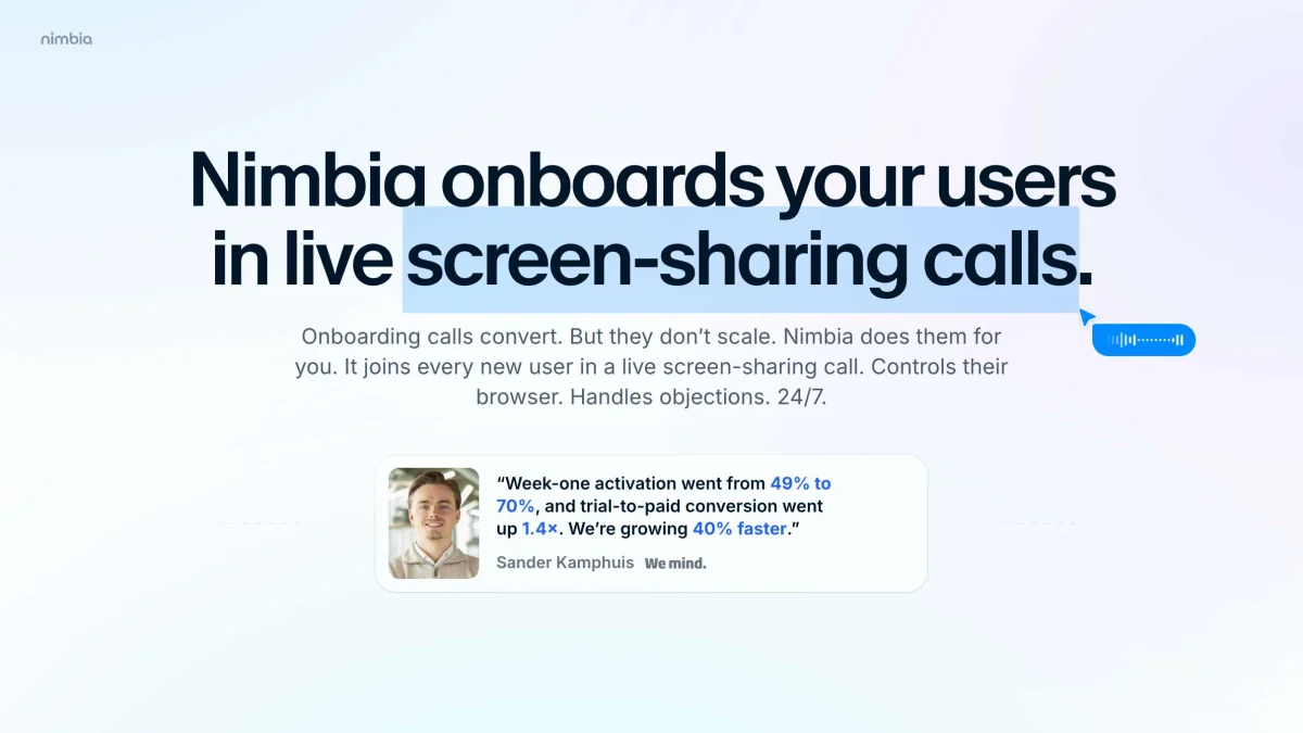 Nimbia product preview