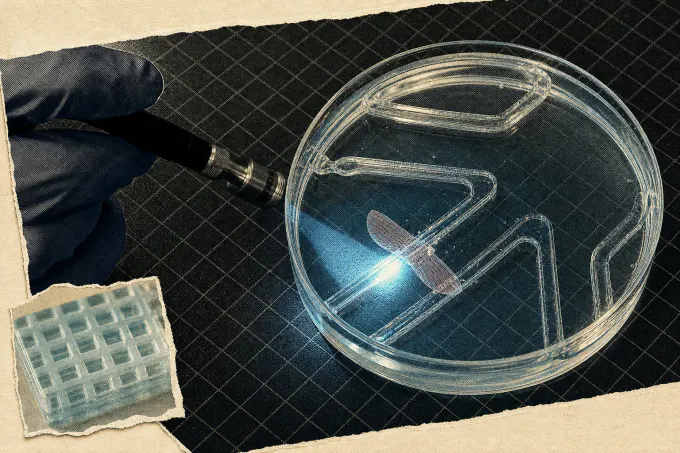 MIT engineers build a thin swimming robot powered by light-controlled muscle cells