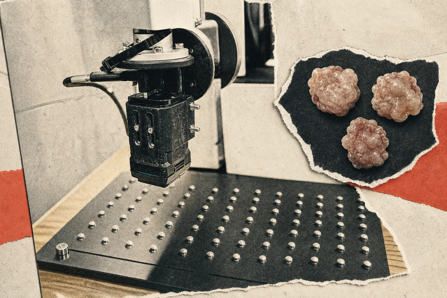 Editorial illustration supporting Human brain organoids classify Braille signals with 83% accuracy in study