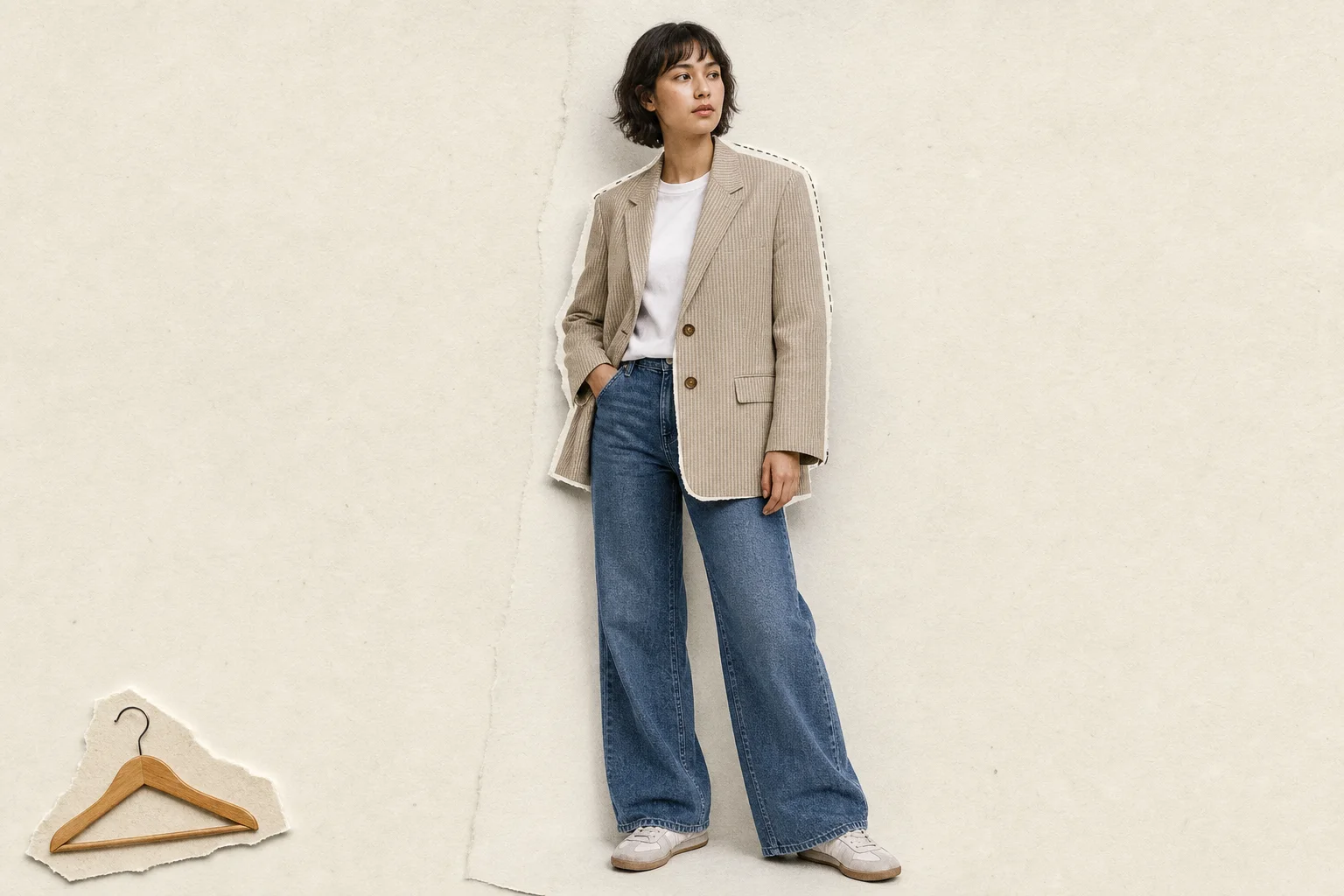 Editorial illustration supporting OpenAI Adds Clothing Try-On and Saved Shopping Picks to ChatGPT