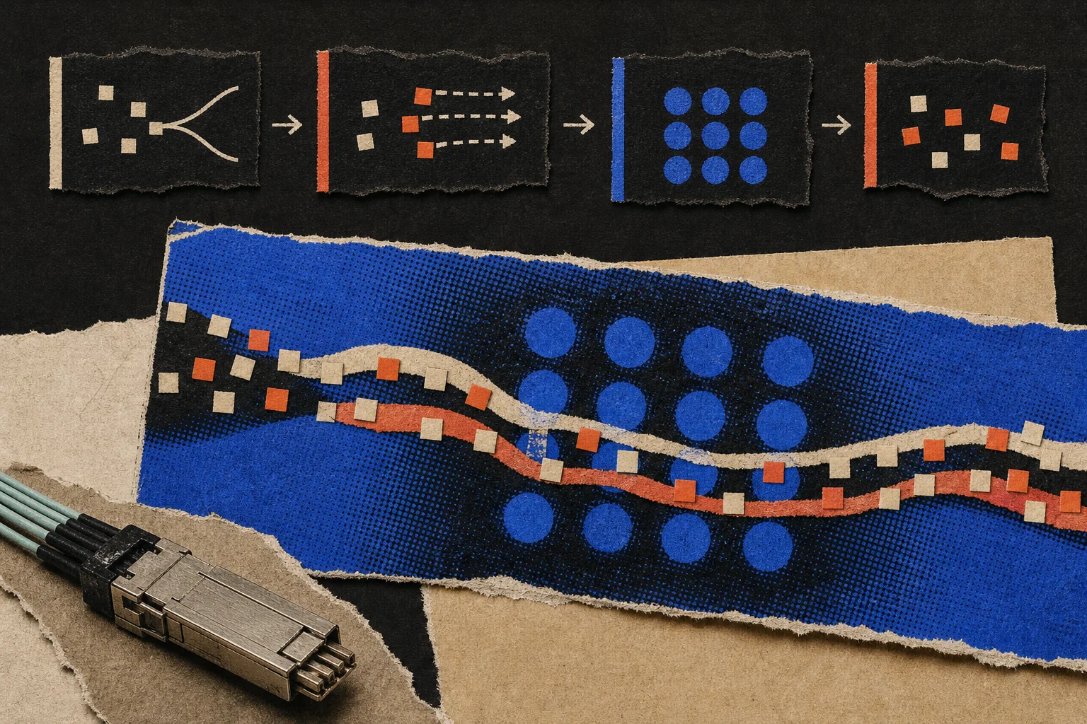Editorial illustration supporting Prime Intellect adds faster AI training kernels, claiming 34% higher throughput