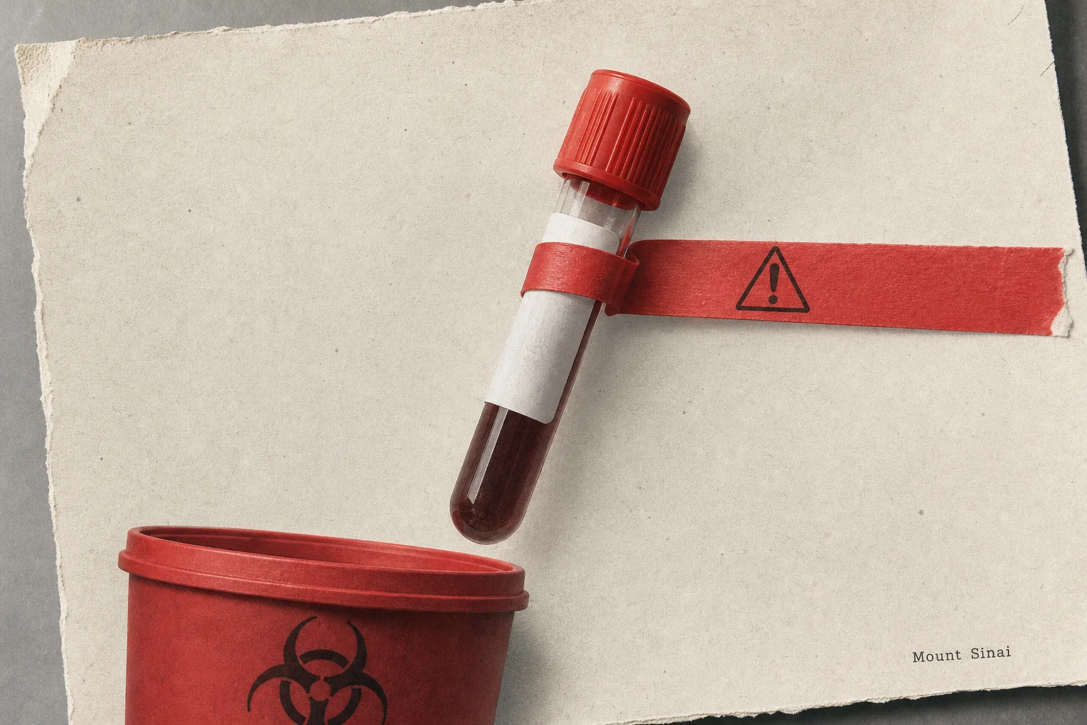 Editorial illustration supporting Safety reminders cut potentially harmful AI clinical choices to 10.1% in Mount Sinai study