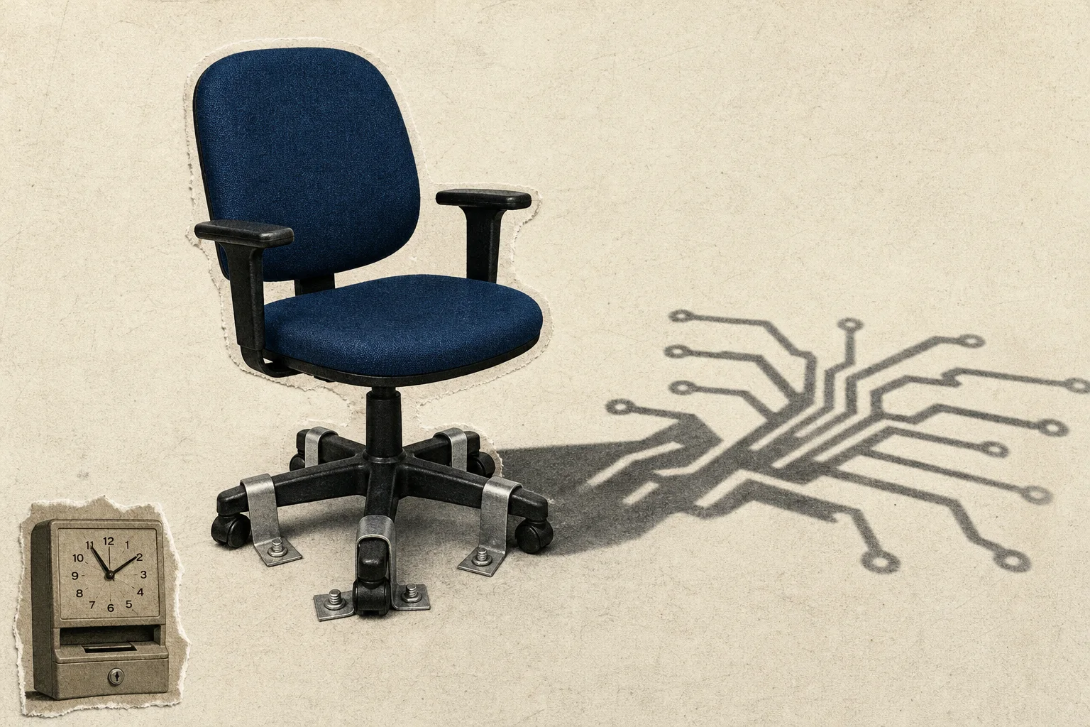 Editorial illustration supporting Yale’s staff union seeks five-year job guarantee as AI enters contract talks