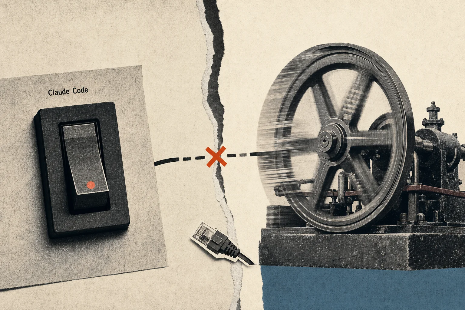 Editorial illustration supporting Claude Code’s cancellation controls do not guarantee remote work stops