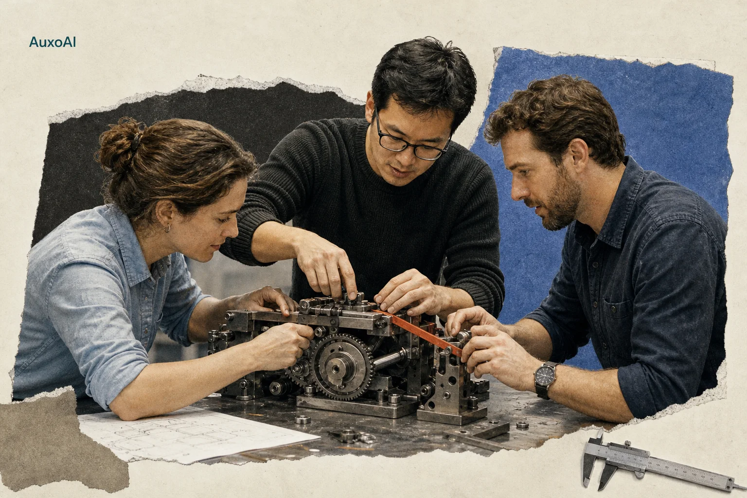 Editorial illustration supporting AuxoAI raises $20.7 million to put more AI engineers alongside enterprise teams