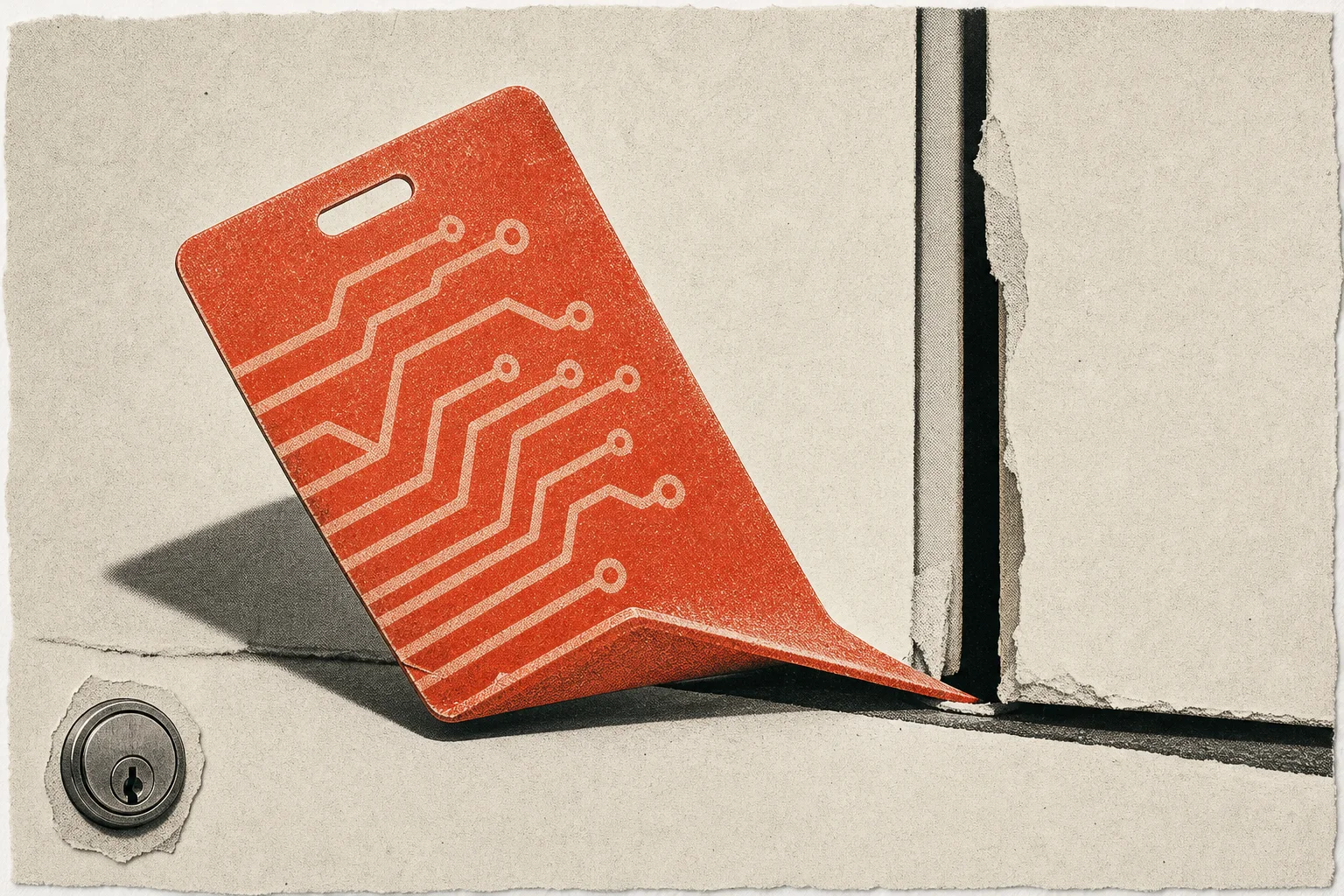 Editorial illustration supporting Semperis finds 44% of surveyed ransomware victims said their own AI was exploited