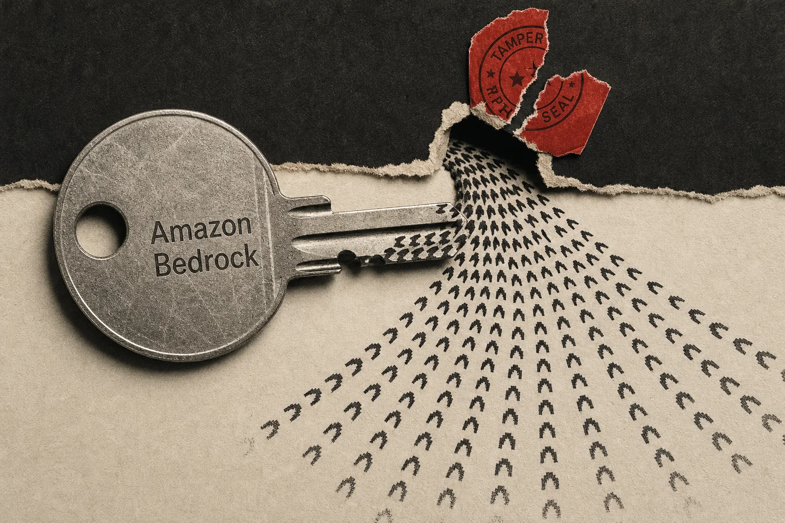 Editorial illustration supporting Wiz traces stolen AI credentials to 2.5 million unauthorized Bedrock calls