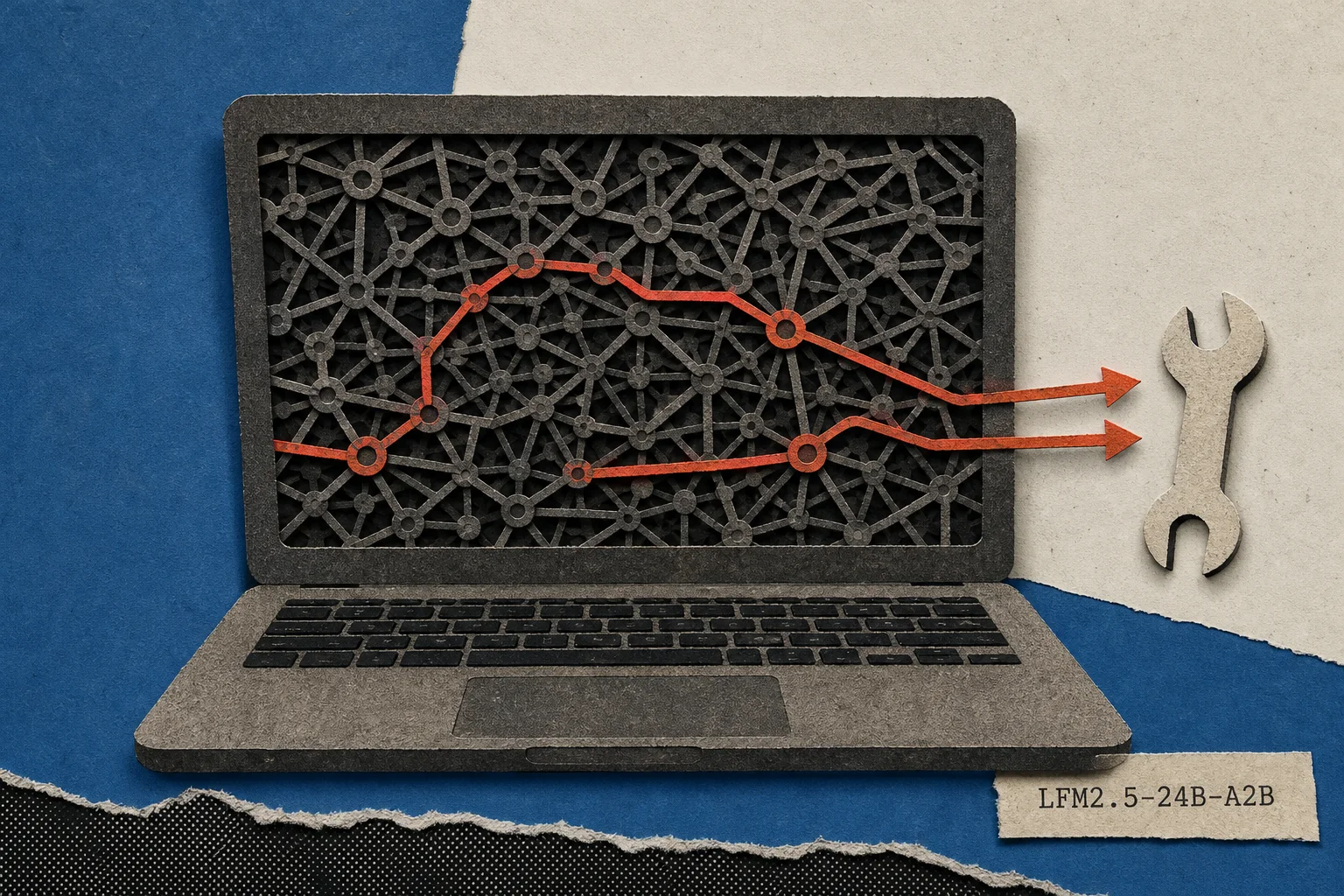 Editorial illustration supporting Liquid AI releases a downloadable reasoning model built for on-device agents