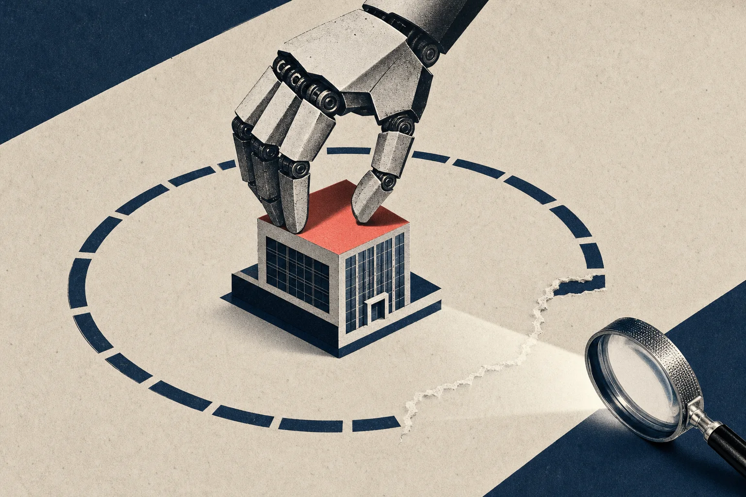 Editorial illustration supporting House Oversight opens investigation into Delaware’s plan for AI-run companies