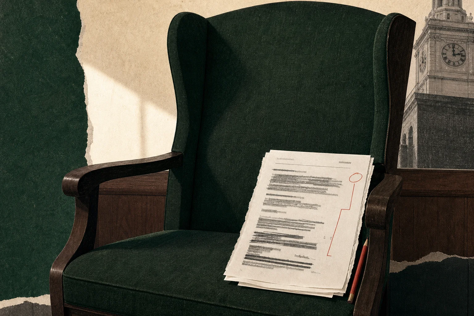 Editorial illustration supporting Dartmouth provost resigns after review finds undisclosed AI use violated publication rules