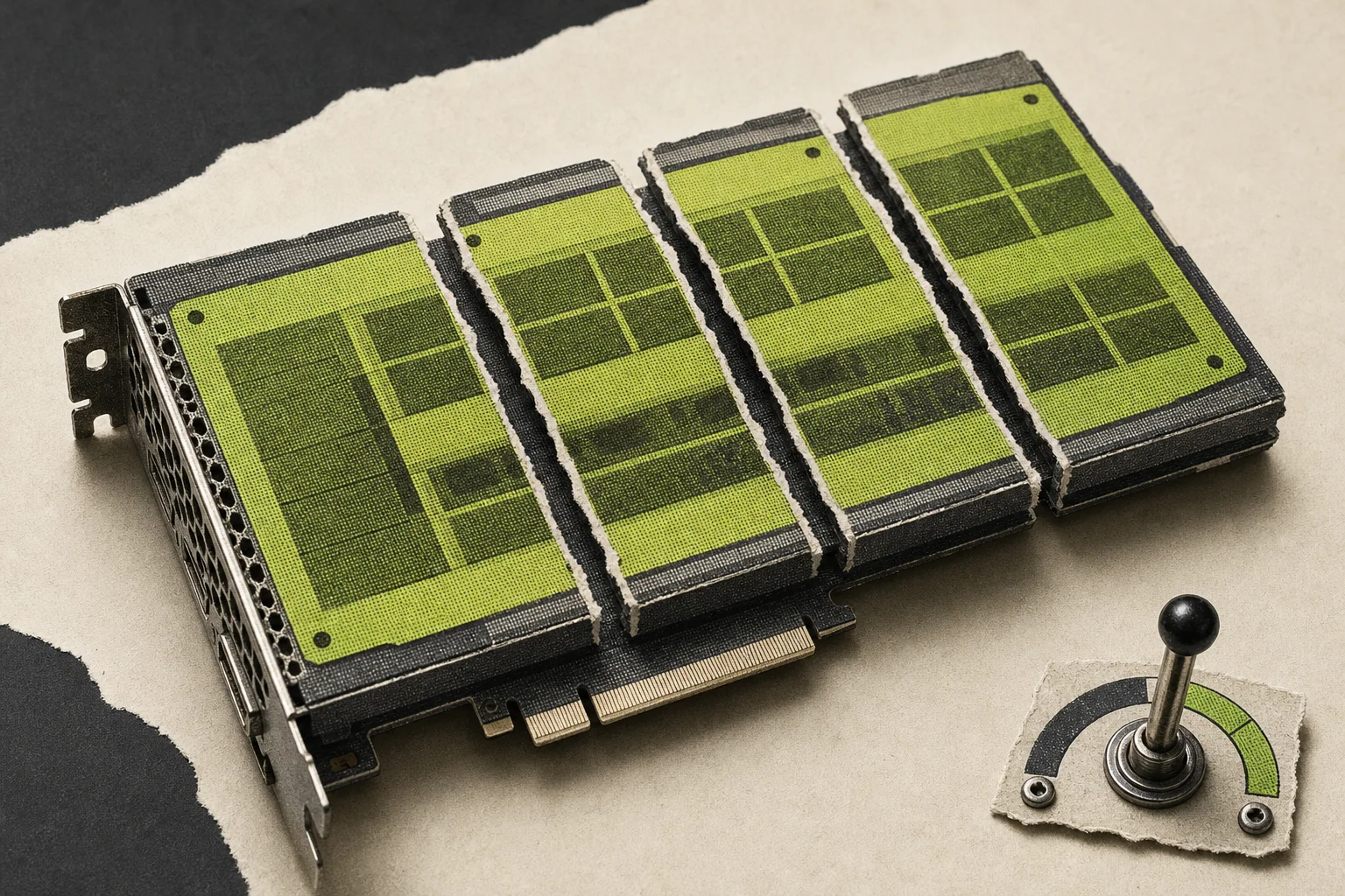 Editorial illustration supporting NVIDIA open-sources full Run:ai platform for sharing and scheduling GPUs