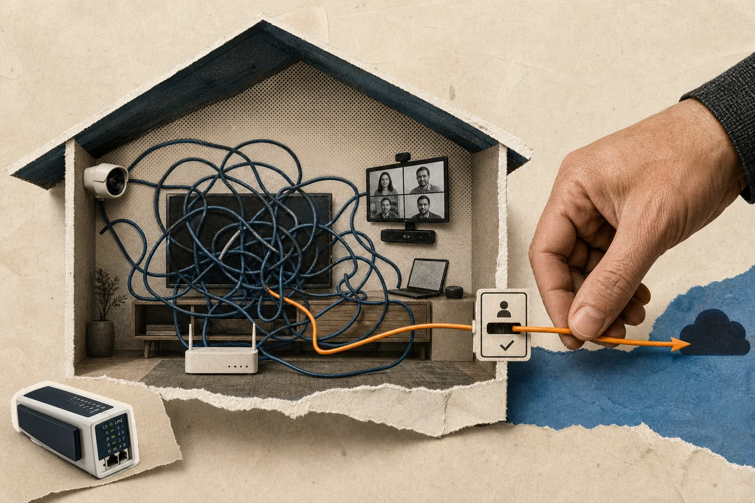 Editorial illustration supporting Plume introduces an AI-agent console to help internet providers resolve subscriber issues