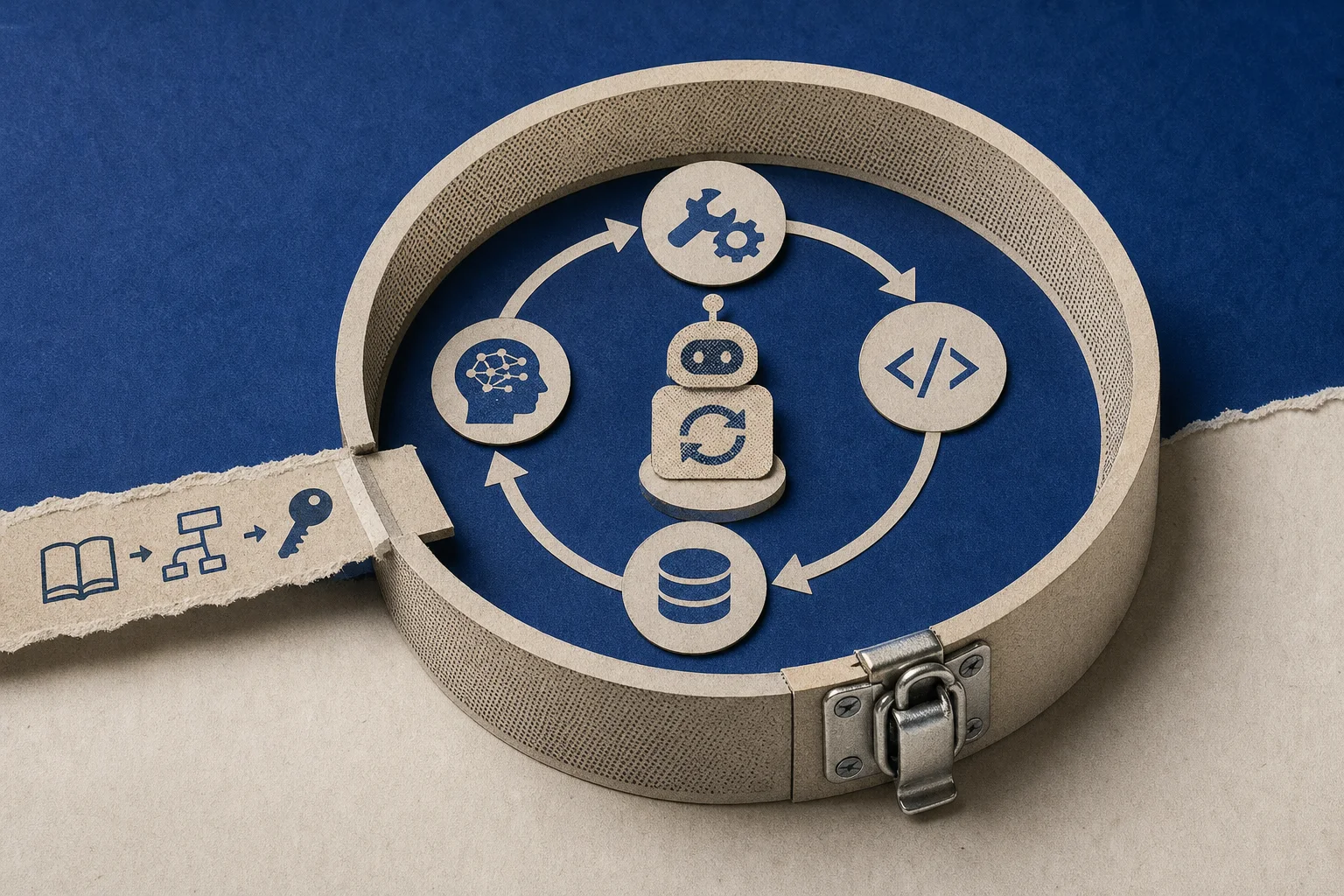 Editorial illustration supporting Microsoft adds a managed runtime for multi-step AI agents in Foundry