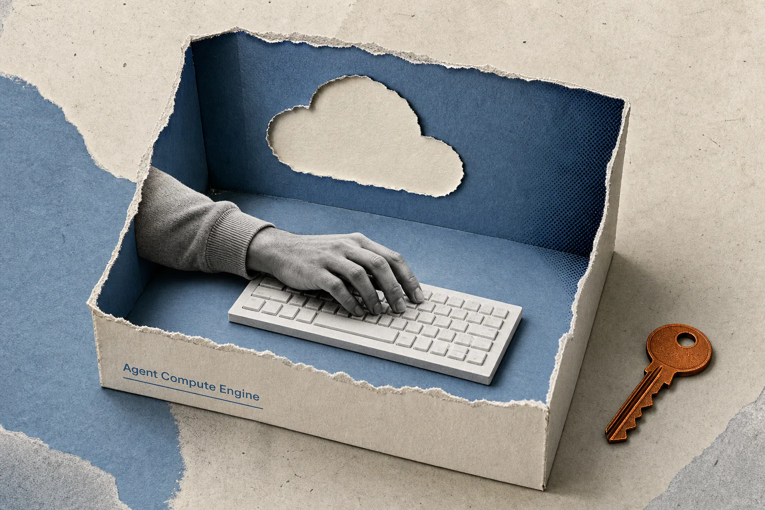 Editorial illustration supporting Google introduces isolated cloud computers for AI agents, with rollout still ahead