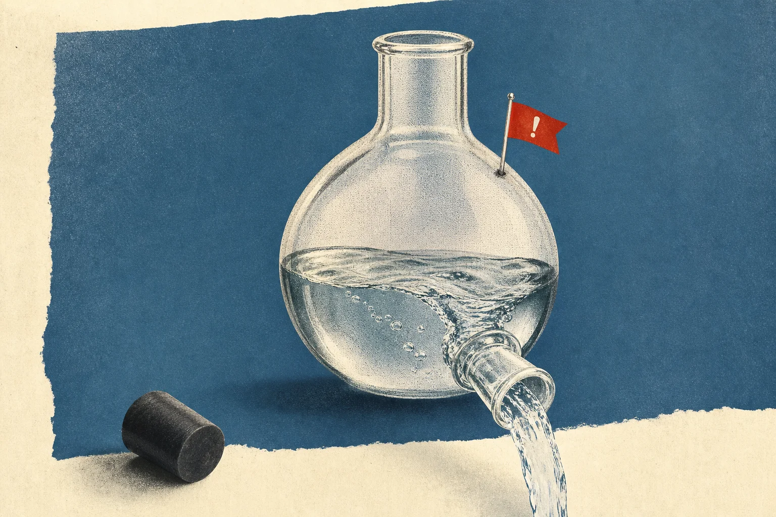 Editorial illustration supporting Scale AI publishes chemistry safety test showing models flag risk but still answer
