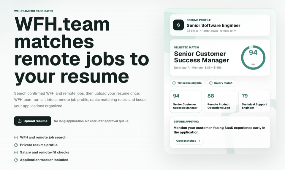 WFH.team product preview