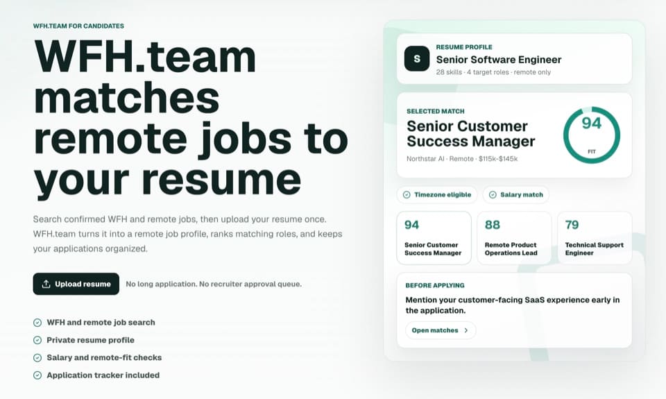 WFH.team product preview