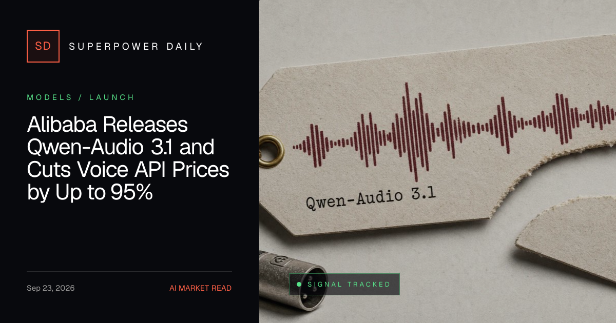 Alibaba Ships Qwen-Audio 3.1, Cuts Voice API Prices By Up To 95%